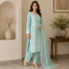 Sky Blue wholesale lawn suits US (2) Sky Blue wholesale lawn suits US