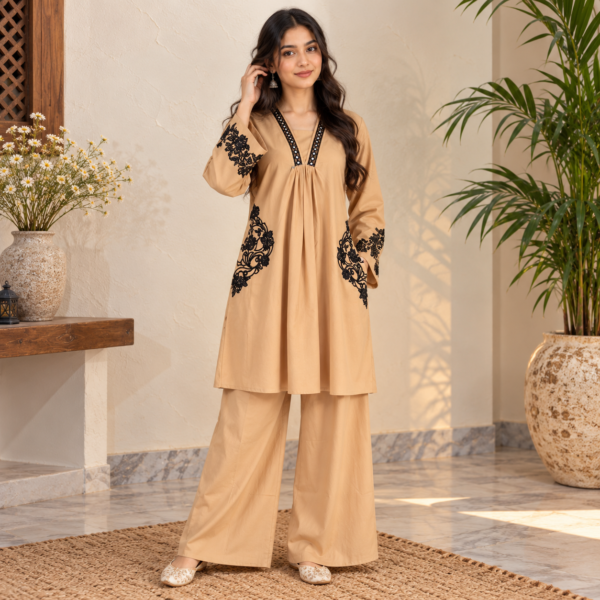 Begie Pakistani Dhanak Suit (2) Begie Pakistani Dhanak Suit