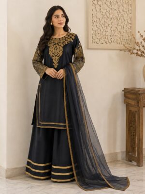 Black chiffon suit wholesale usa (2) Black Chiffon Suit Wholesale US