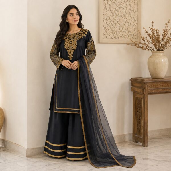 Black chiffon suit wholesale usa (2) Black Chiffon Suit Wholesale US