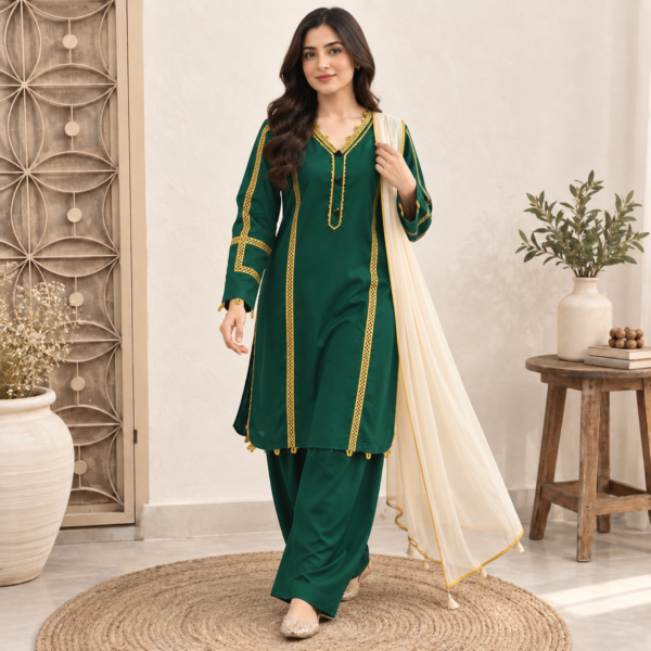 Dark Green wholesale pakistani linen suit Dark Green wholesale pakistani linen suit