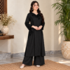 Jet Black Pakistani Dhanak Suit USA Jet Black Pakistani Dhanak Suit USA