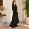 Jet Black Pakistani Dhanak Suit USA (2) Jet Black Pakistani Dhanak Suit USA