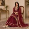 Mahroon chiffon suits wholesale us (2) Mahroon chiffon suits wholesale us