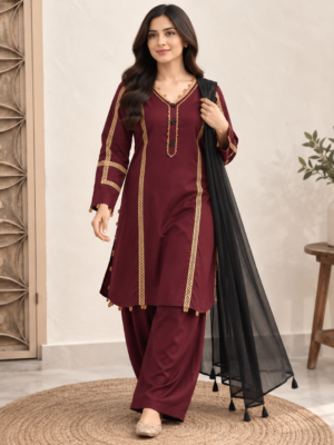 Maroon Wholesale Pakistani Linen Suit Maroon Wholesale Pakistani Linen Suit
