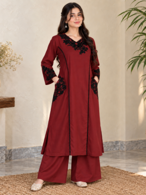 Maroon Dhanak Suit Pakistani USA wholesale Maroon Dhanak Suit Pakistani USA wholesale