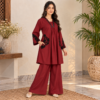 Maroon Wholesale Pakistani Dhanak Suit Maroon Wholesale Pakistani Dhanak Suit
