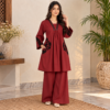 Maroon Wholesale Pakistani Dhanak Suit (2) Maroon Wholesale Pakistani Dhanak Suit