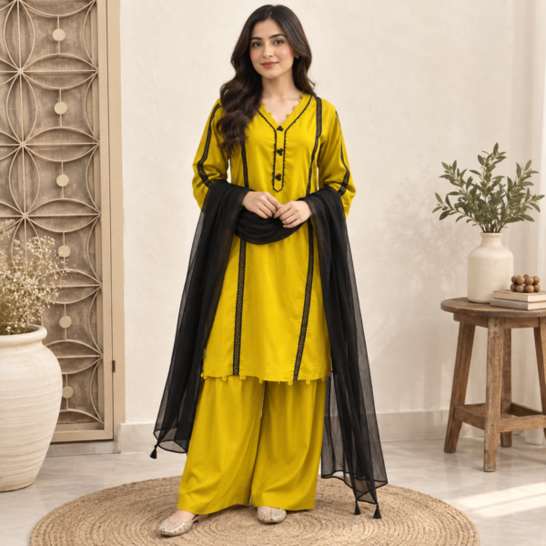 Mustard Pakistani Linen Suit USA Mustard Pakistani Linen Suit USA