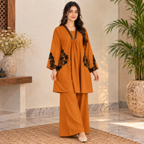 Mustard dhanak suit Pakistani usa wholesale (2) Mustard dhanak suit Pakistani usa wholesale
