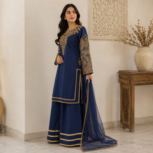 Nevy Blue chiffon suits wholesale US (2) Nevy Blue chiffon suits wholesale US