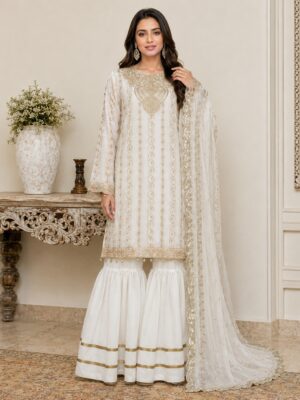 Off-White chiffon suits wholesale