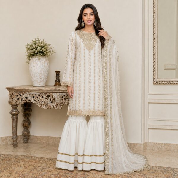 Off-White chiffon suits wholesale Off-White chiffon suits wholesale