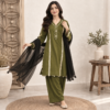 Olive Green Pakistani Linen Suit USA Olive Green Pakistani Linen Suit USA