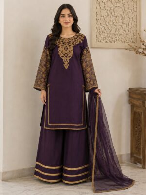 Purple chiffon suits wholesale US
