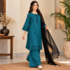 Teal 3 Piece Dhanak Pakistani Suit USA (2) Teal 3 Piece Dhanak Pakistani Suit USA