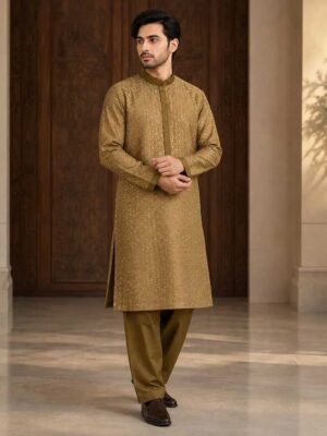 Antique-Gold-Wholesale Kurta Pajama For Wedding Antique-Gold-Wholesale Kurta Pajama For Wedding