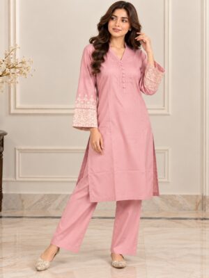 Baby Pink Pakistani Dhanak Suit (2) Baby Pink Pakistani Dhanak Suit