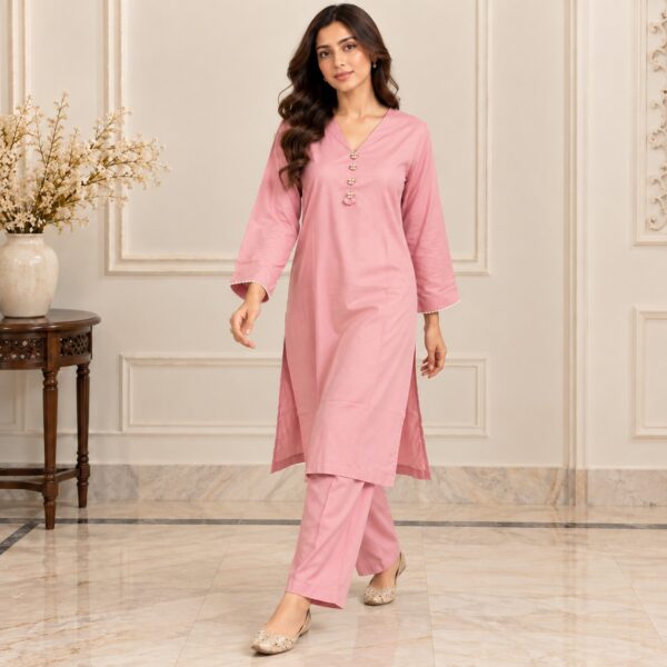 Baby Pink Pakistani Dhanak Suit (2) Baby Pink Pakistani Dhanak Suit