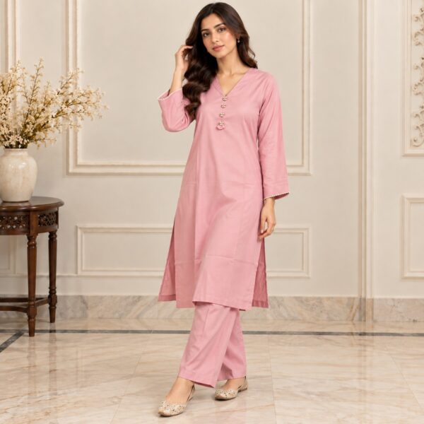 Baby Pink Pakistani Dhanak Suit Baby Pink Pakistani Dhanak Suit