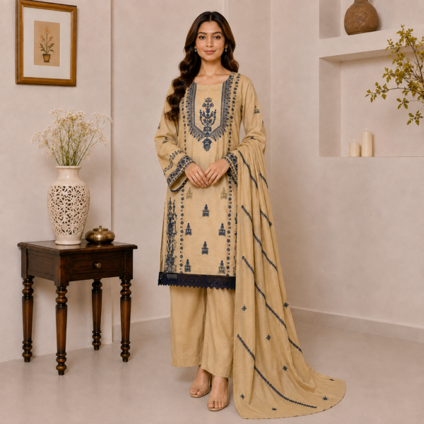 Beige Dhanak Suit Pakistani USA Wholesale Beige Dhanak Suit Pakistani USA Wholesale