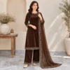 Brown Embroidered Velvet Suit USA Brown Embroidered Velvet Suit USA