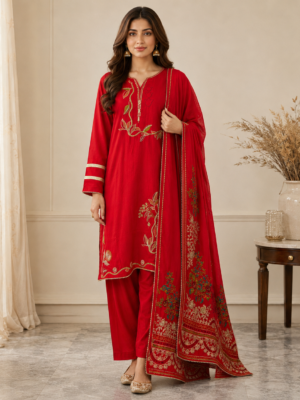 Crimson Red pakistani dhanak suit usa Crimson Red pakistani dhanak suit usa