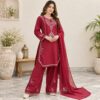 Deep Magenta Dhanak Suit USA Deep Magenta Dhanak Suit USA