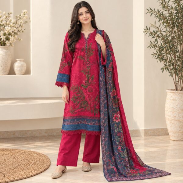 Deep Magenta Lawn Suit USA Deep Magenta Lawn Suit USA