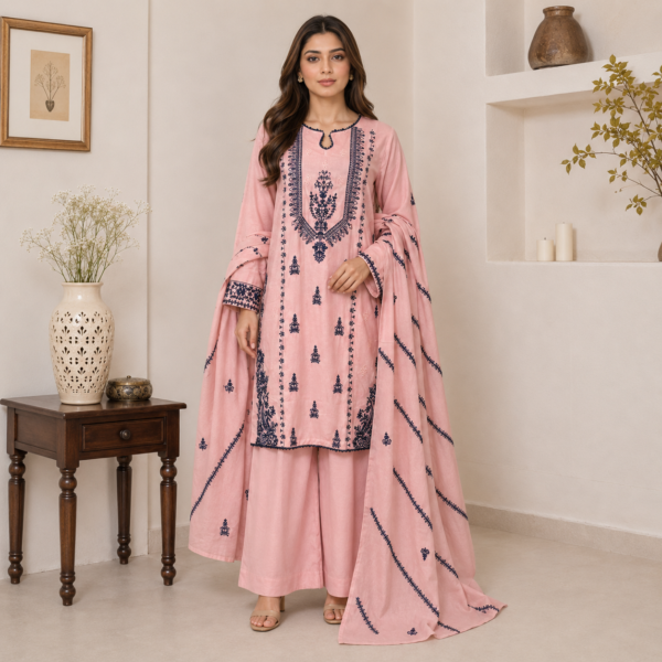 Dusty Pink wholesale pakistani dhanak suit Dusty Pink wholesale pakistani dhanak suit