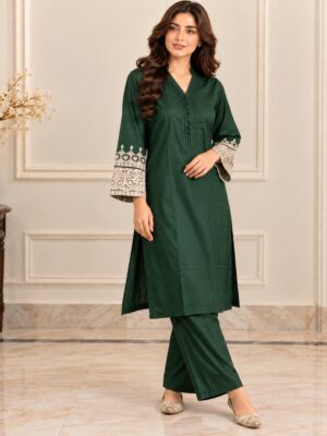Green 2 piece Dhanak Suit USA Green 2 piece Dhanak Suit USA