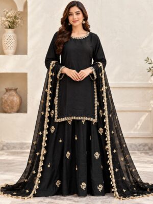 Jet Black Wholesale Pakistani Party Wear Jet Black Wholesale Pakistani Party Wear