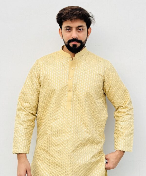 Light-Peach-Kurta Pajama For Wedding Guest (2) Light-Peach-Kurta Pajama For Wedding Guest