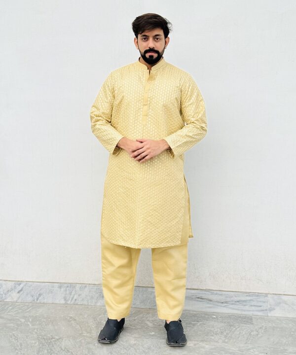 Light-Peach-Kurta Pajama For Wedding Guest Light-Peach-Kurta Pajama For Wedding Guest
