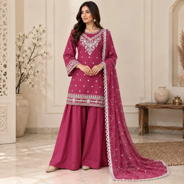 Magenta Chiffon Suit Wholesale USA Magenta Chiffon Suit Wholesale USA