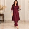 Maroon Dhanak Pakistani Suit USA Maroon Dhanak Pakistani Suit USA