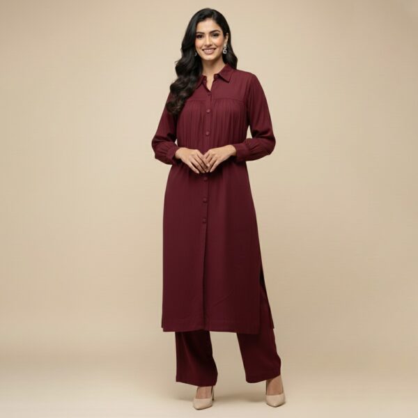 Maroon Pakistani Dhanak Suit Maroon Pakistani Dhanak Suit