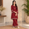 Maroon Wholesale Pakistani Dhanak Suit Maroon Wholesale Pakistani Dhanak Suit