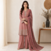 Mauve custom pakistani party wear saudia Mauve Pakistani Dhanak Suit Wholesale