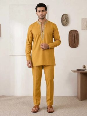 Mustard Wholesale Kurta Pajama For Wedding Mustard Wholesale Kurta Pajama For Wedding