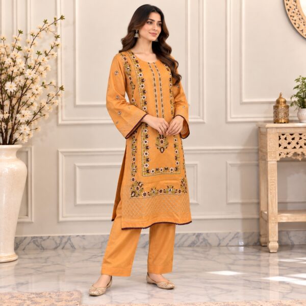 Mustard Yellow Lawn Suit Wholesale (2) Mustard Yellow Lawn Suit Wholesale