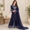 Navy Blue Dhanak Suit USA Navy Blue Dhanak Suit USA