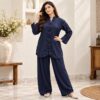 Navy Blue Pakistani Dhanak Suit Navy Blue Pakistani Dhanak Suit