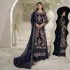 Navy Blue Pakistani Chiffon Suit USA Navy Blue Pakistani Chiffon Suit USA