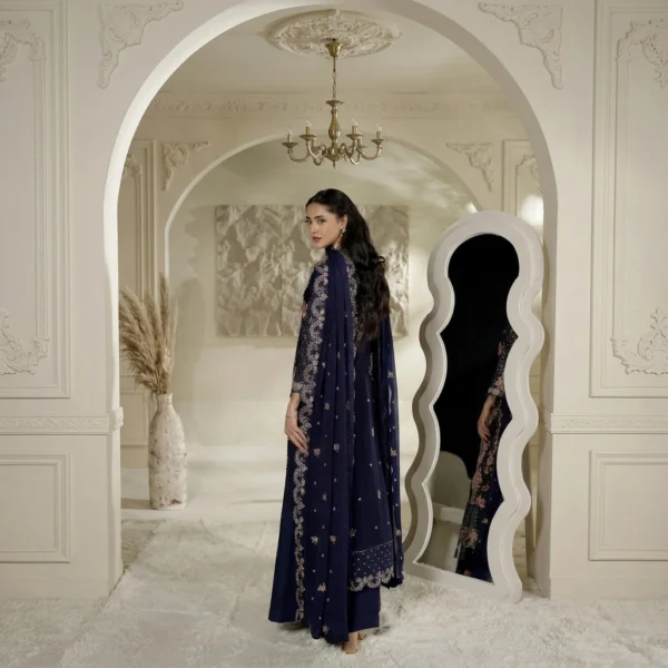 Navy Blue Pakistani Chiffon Suit USA Navy Blue Pakistani Chiffon Suit USA