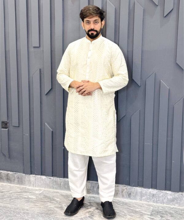 Off-White-Kurta Pajama For Wedding Off-White-Kurta Pajama For Wedding
