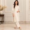 Off-White Pakistani Dhanak Suit Off-White Pakistani Dhanak Suit