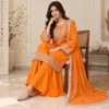 Orange Wholesale Chiffon Suit USA (2) Orange Wholesale Chiffon Suit USA