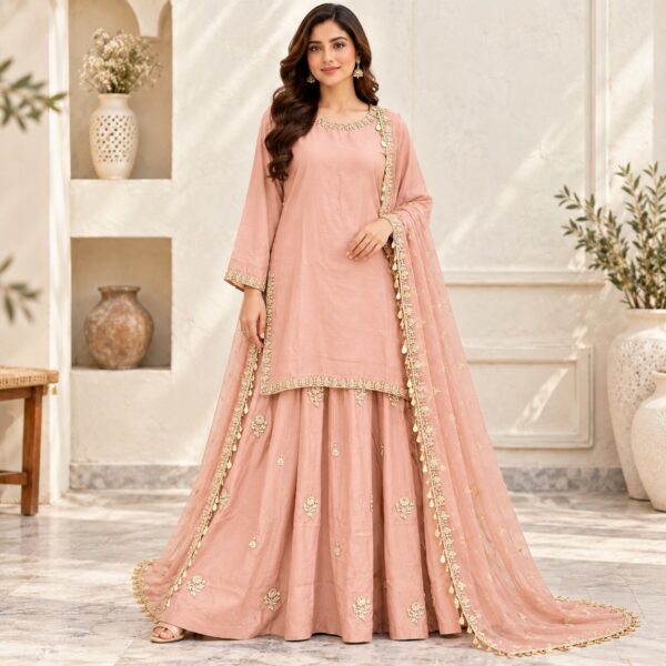 Peach Wholesale Pakistani Party Wear Peach Wholesale Pakistani Party Wear