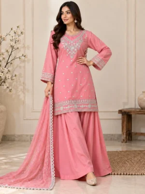 Pink Wholesale Chiffon Suit USA (2) Pink Wholesale Chiffon Suit USA